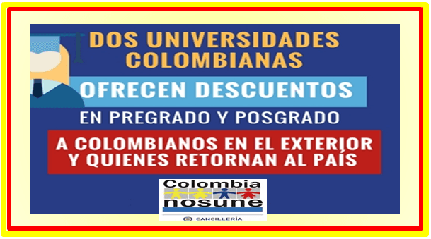 Descuentos en estudios para colombianos en el exterior y retornados