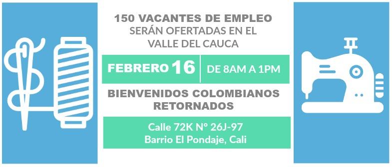 La Agencia pública de empleo colombiana vincula a la Población retornada en ofertas laborales.