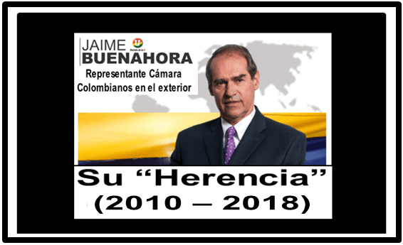 Qué deja el Representante Jaime Buenahora a los colombianos en el exterior?