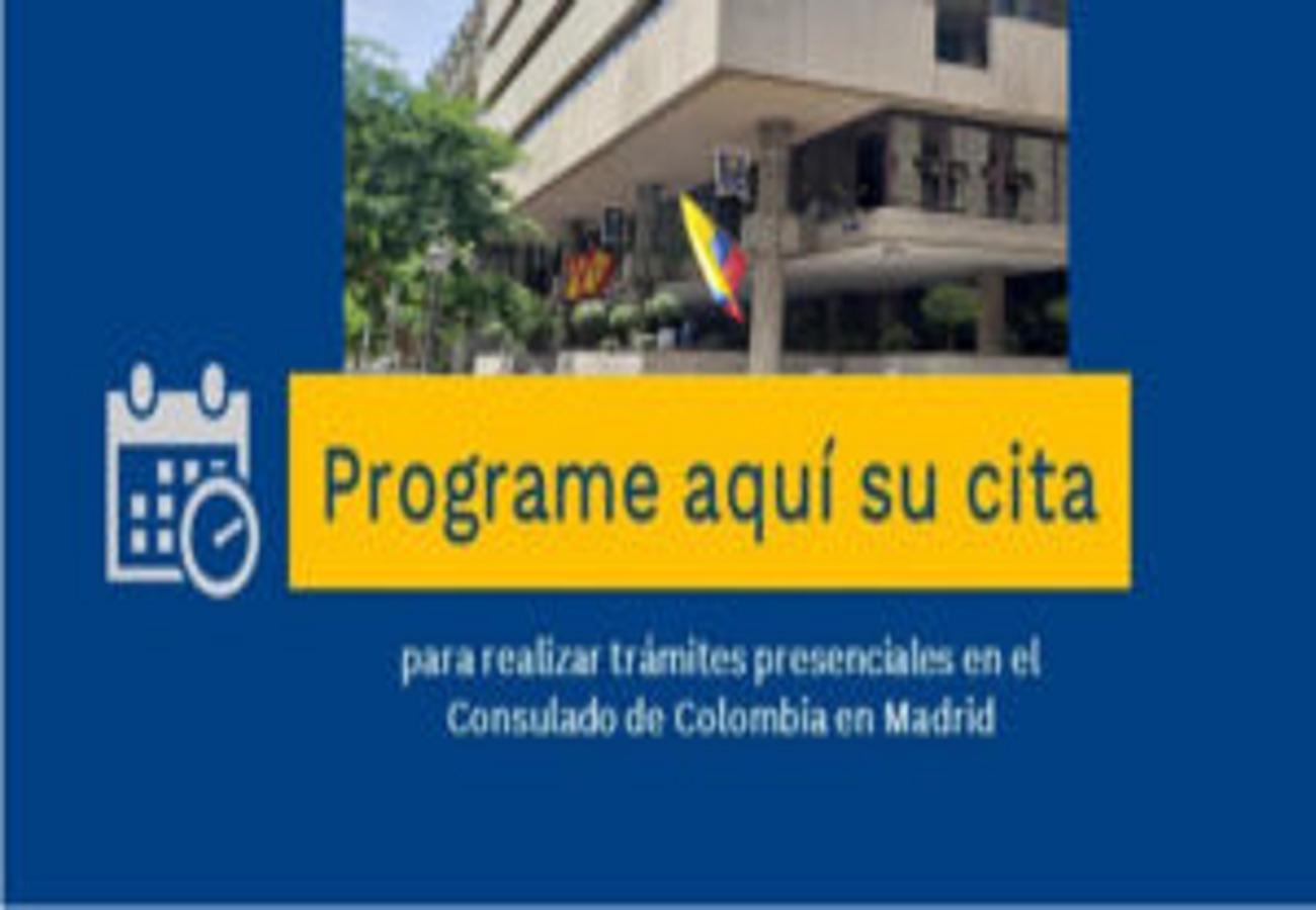 Su cita en el Consulado colombiano en Madrid – España