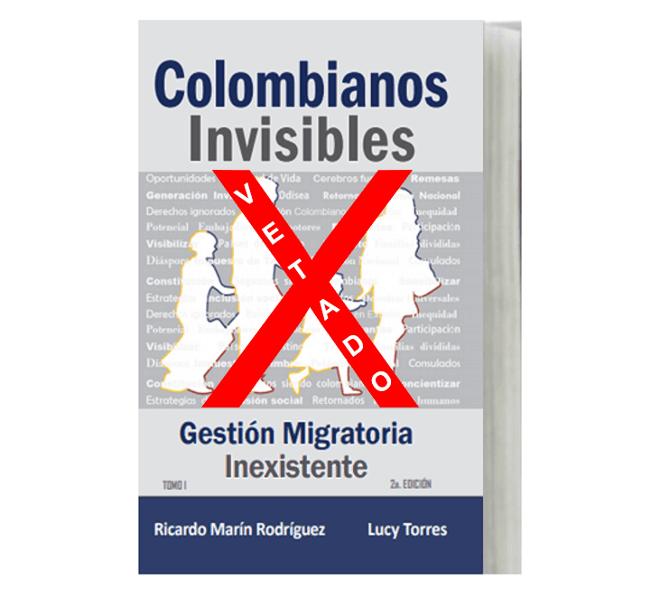 Gobierno colombiano excluye y/o veta mi libro en el exterior