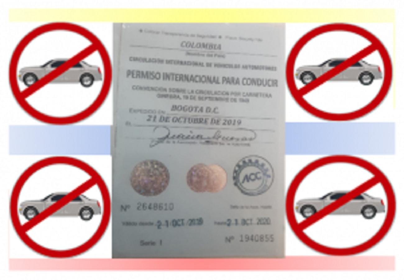 Expedición ilegal de la Licencia Internacional de Conducir Colombiana